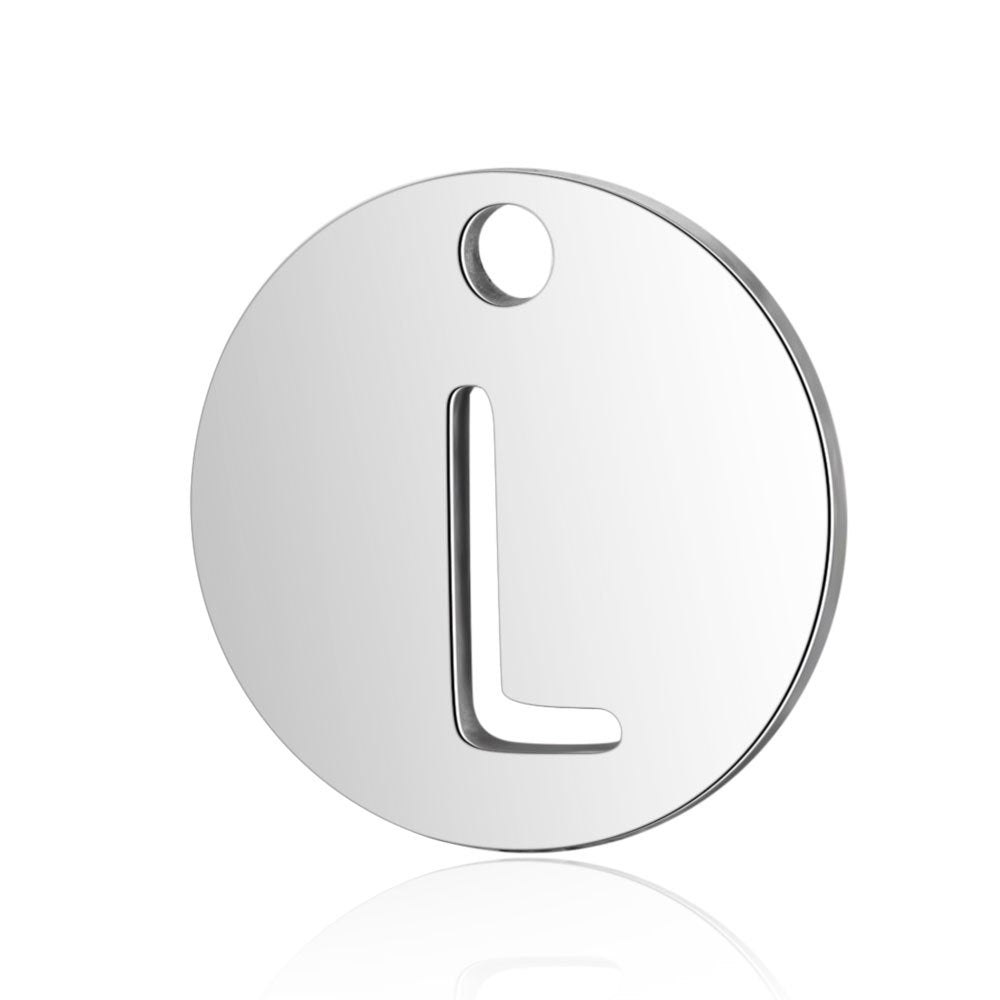 Juego completo de 26 accesorios con letras de acero de titanio y joyería, 10 piezas/bolsa