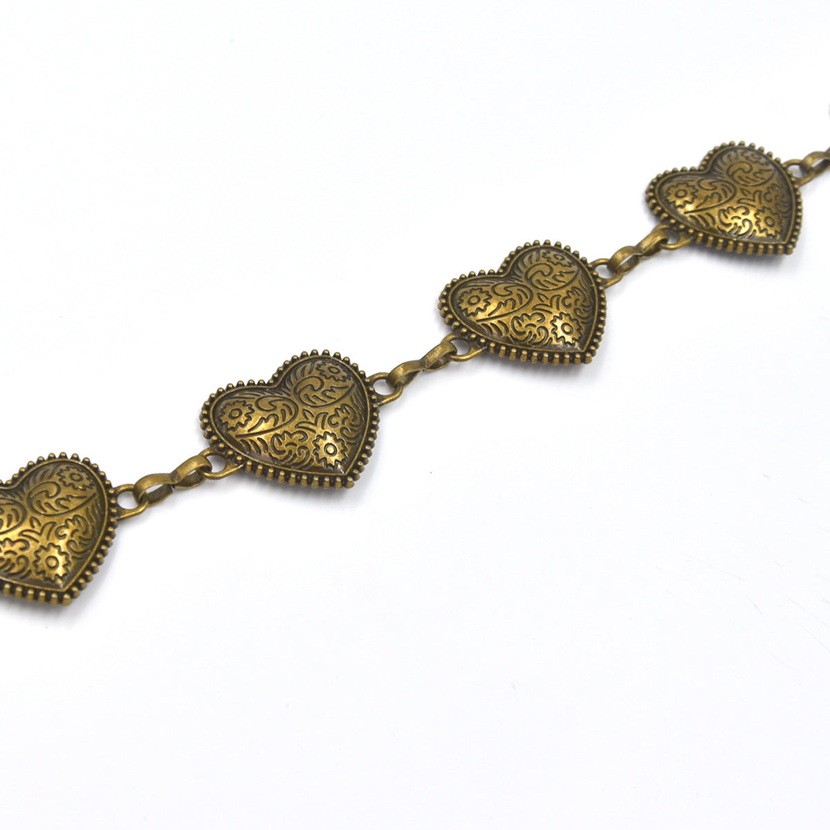 Carved metal waist chain