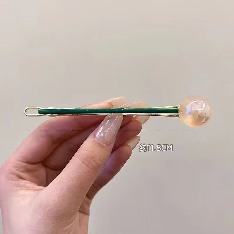 Round ball one-word clip lollipop hairpin