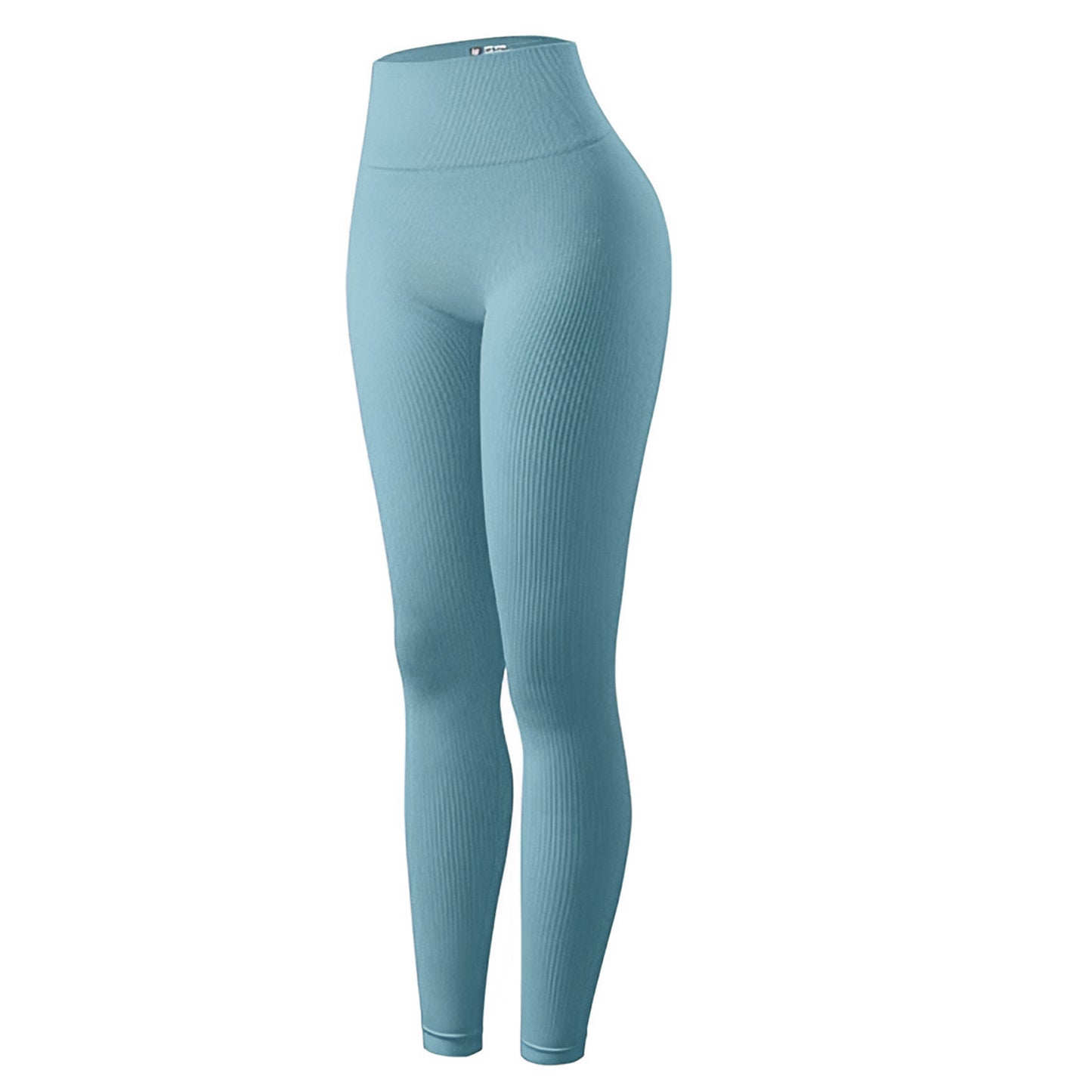 Threaded Leggings Trousers Seamless Yoga Pants High Waist