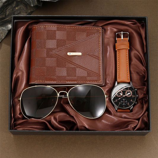 Watch wallet sunglasses 3-piece set