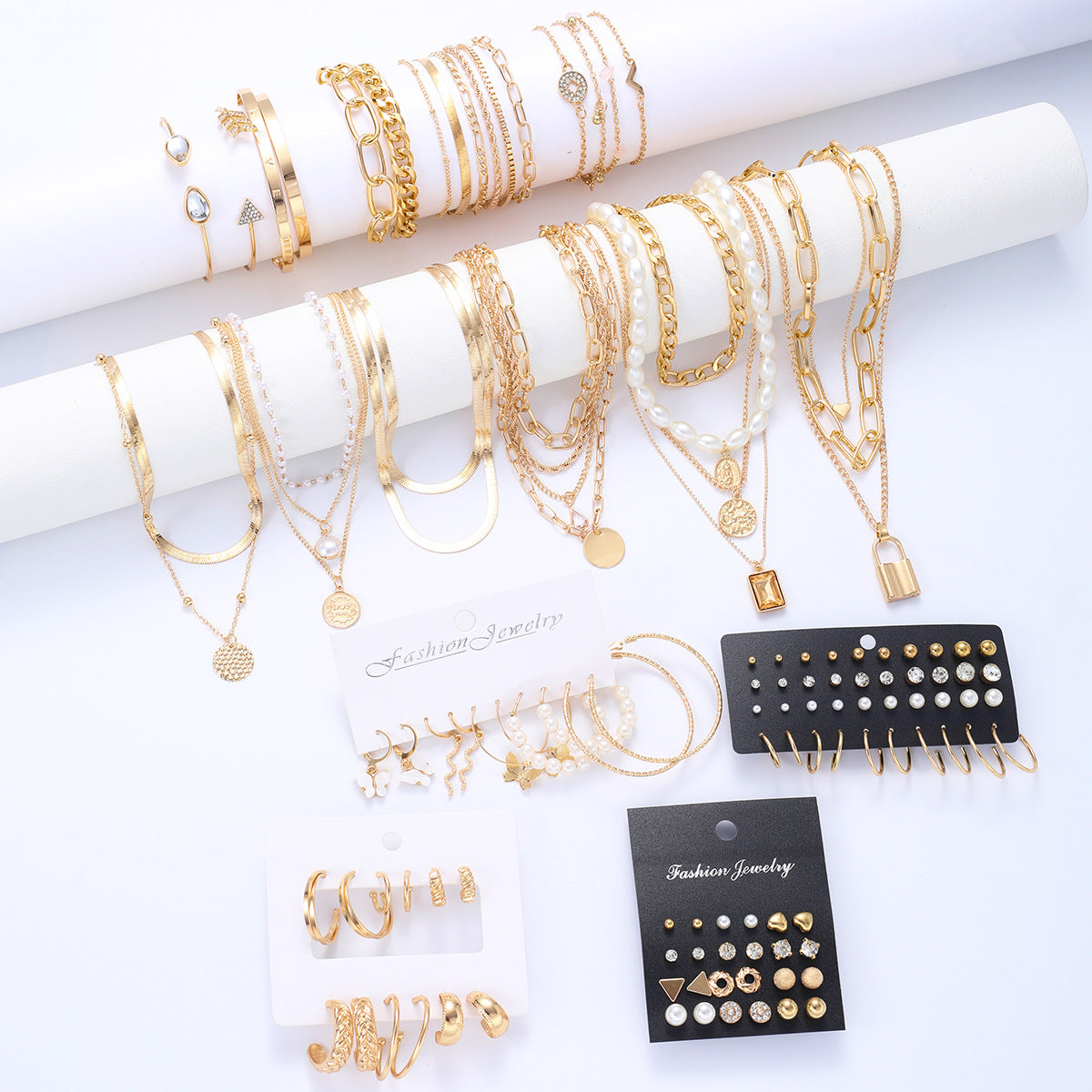 108-Piece Zircon Pearl Jewelry Set