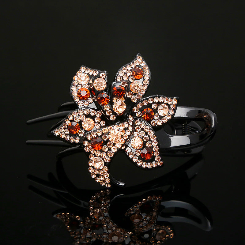 Rhinestone large grab Korean hair reel