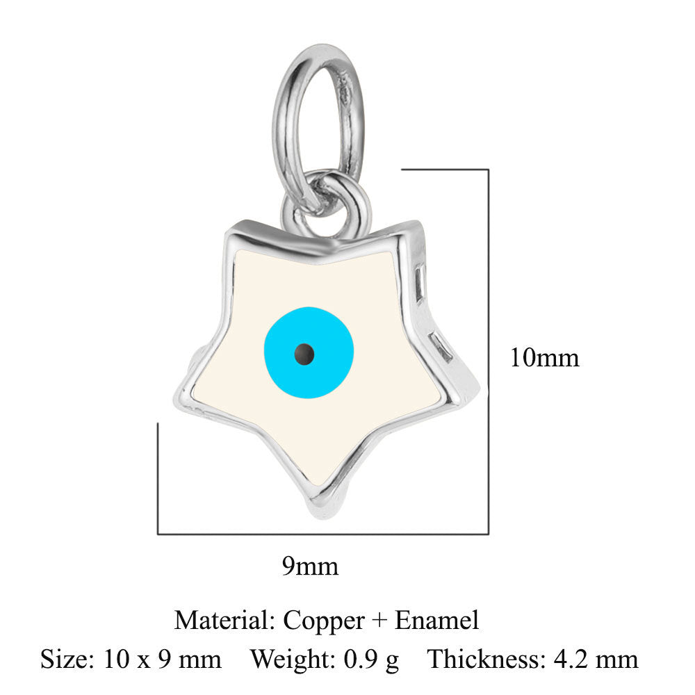 Sun Moon Stars Copper Zircon Eyes Palm Pendant