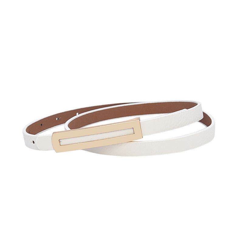 Faux Leather Snap Belt