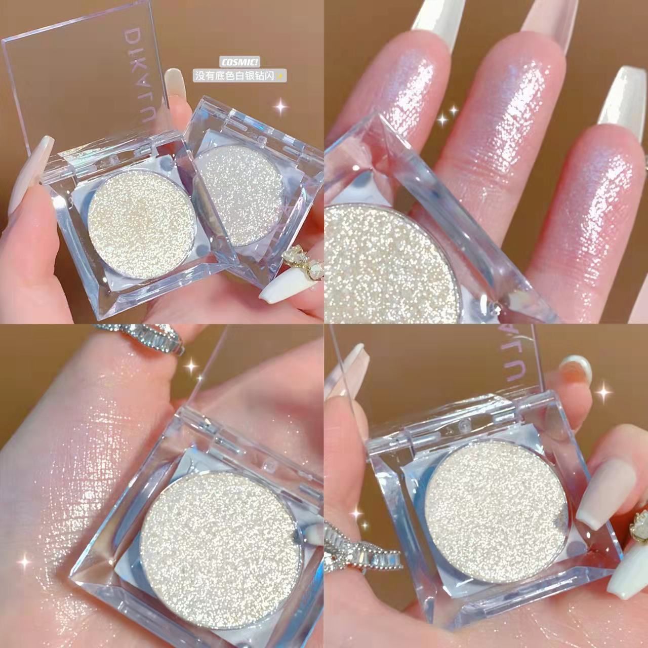 Sombra de ojos con purpurina galáctica de un solo color