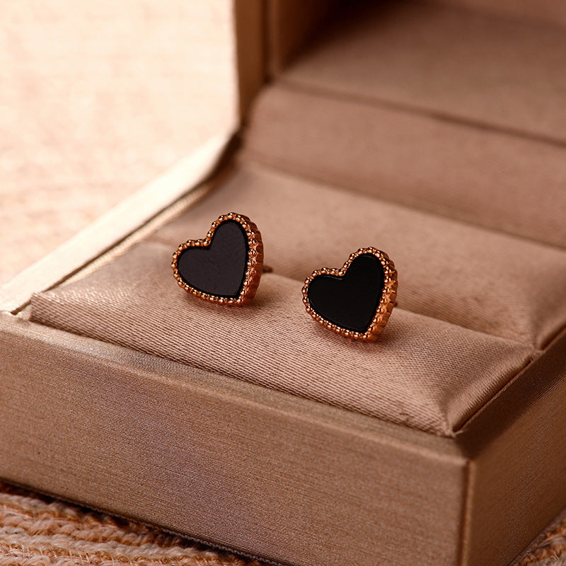Versatile titanium steel small stud earrings