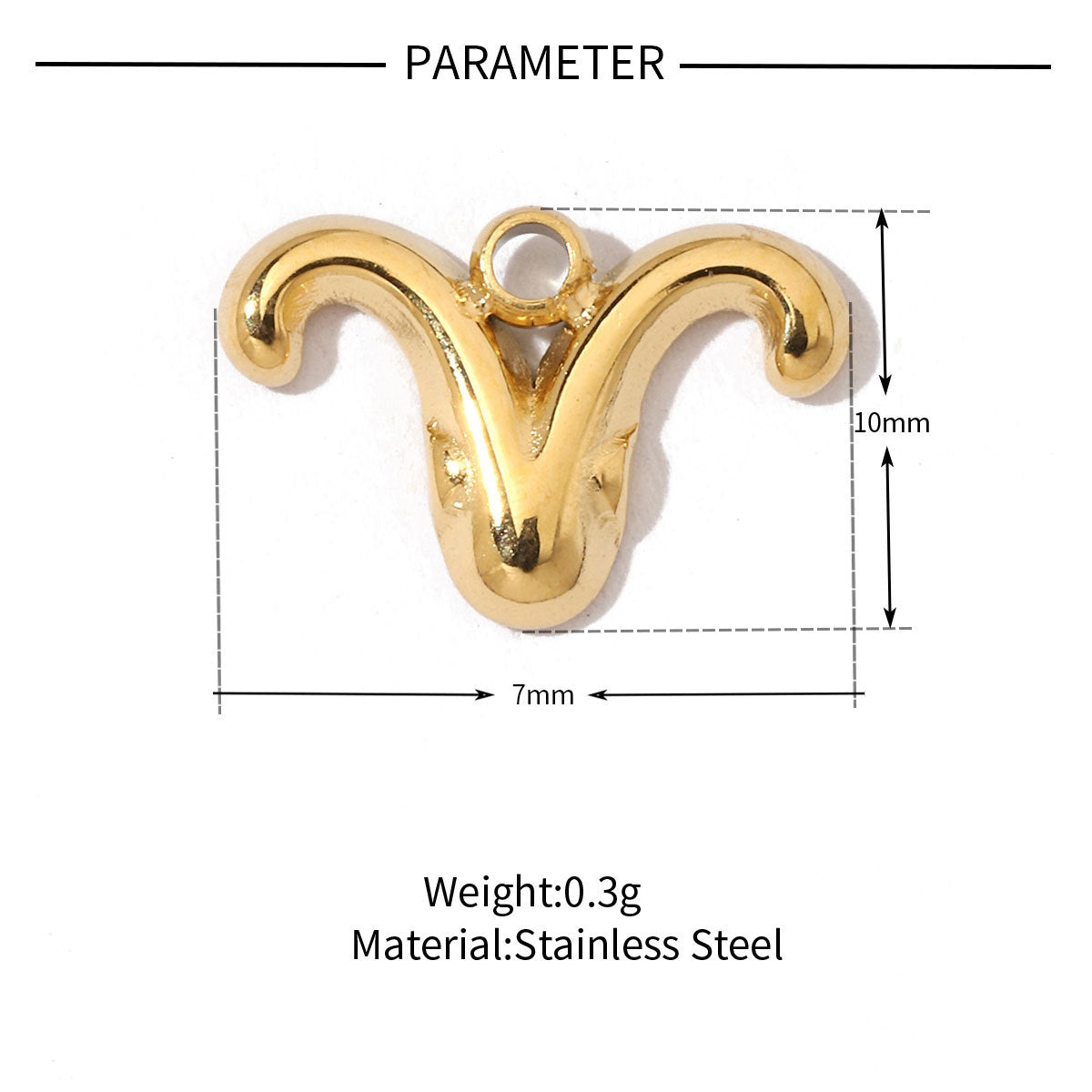 Twelve constellations 18K gold titanium steel pendant