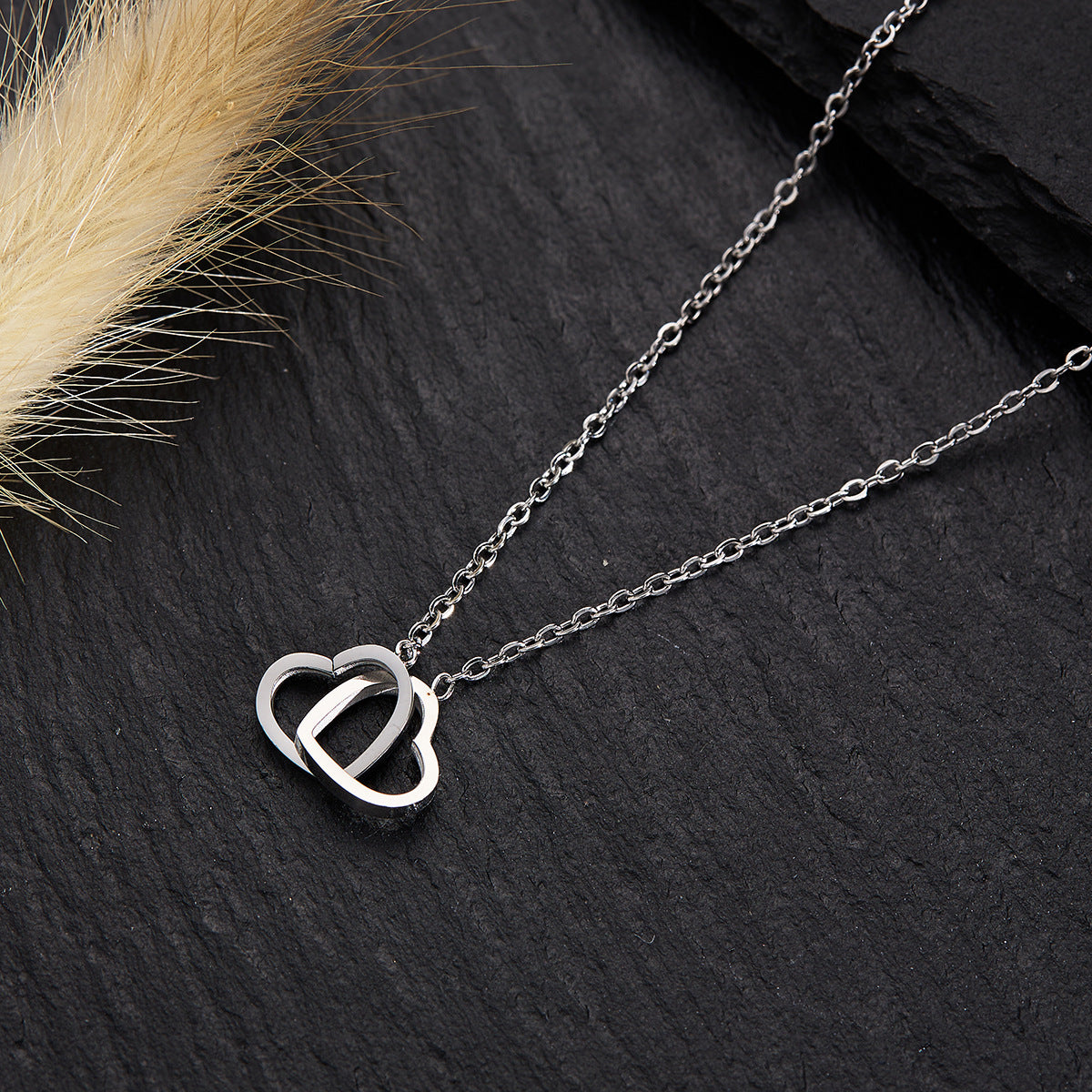 Silver Titanium Steel Necklace Strip