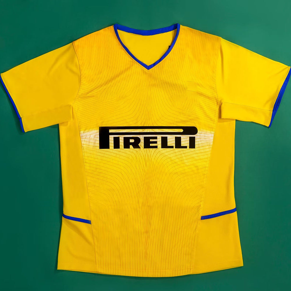 Camiseta de entrenamiento tailandesa retro de manga corta de la tercera equipación del Inter 02-03