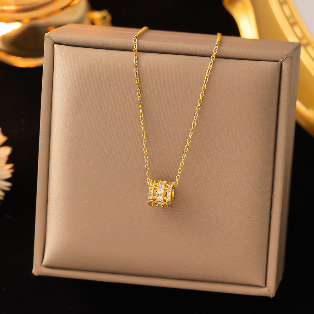 Titanium Steel Copper Pendant Necklace