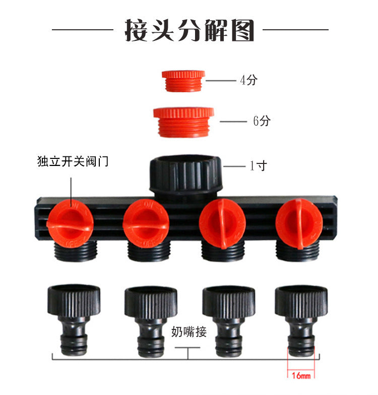 Four way valve diverter