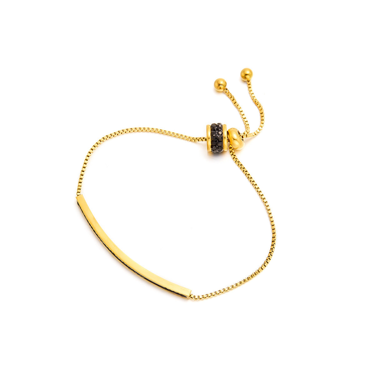 Korean Titanium Steel Pavé Bracelet — Fade-Resistant, Simple