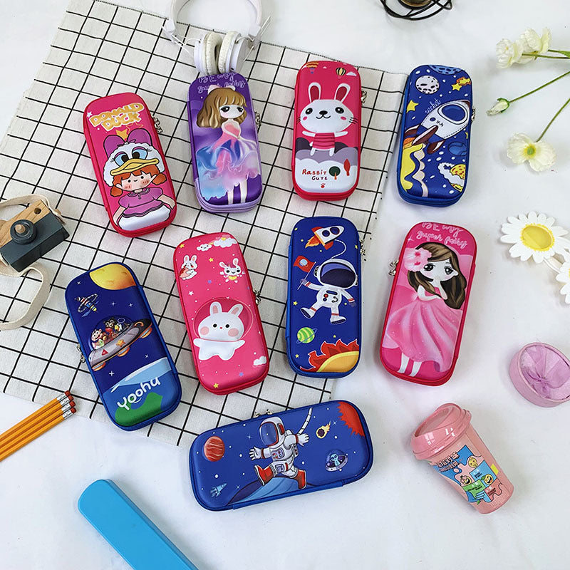 Estuche multifuncional para estudiantes de primaria.
