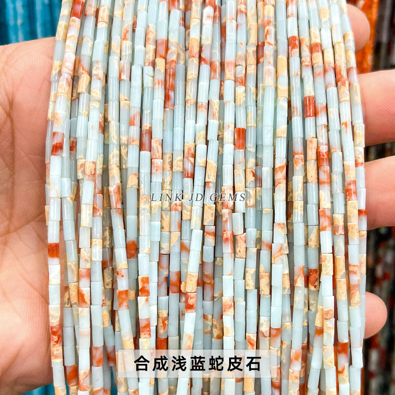 2X4mm agate round tube beads loose beads