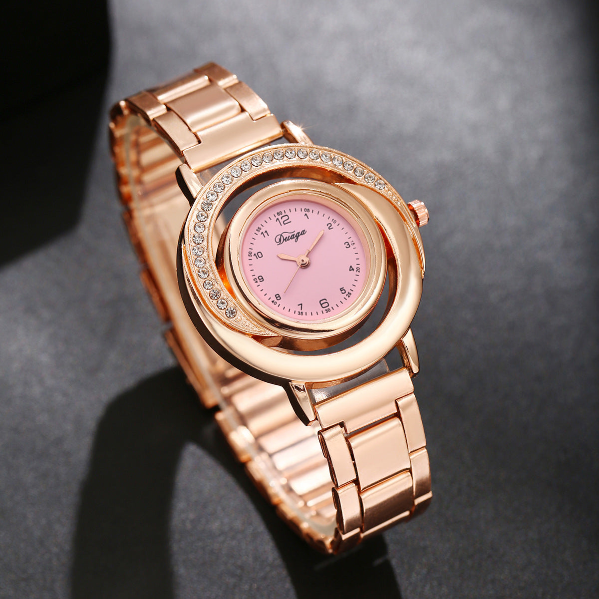 Quartz watch rose jewelry set wholesale