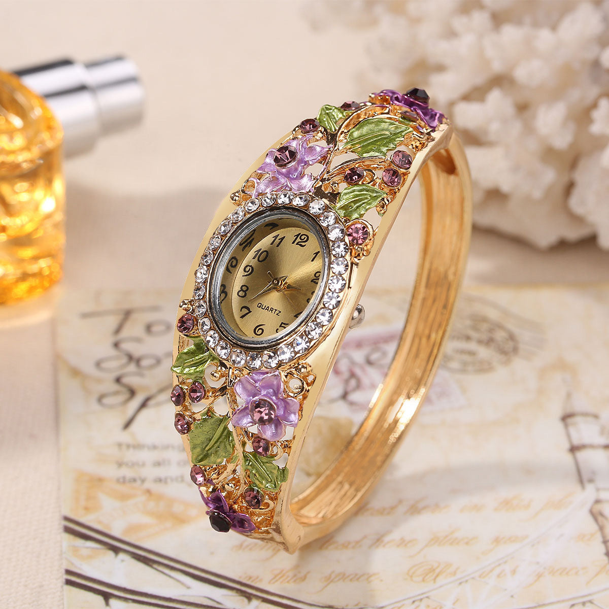 Bracelet watch retro literary jewelry set