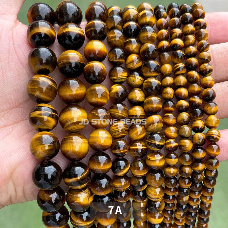 Tiger's eye stone loose beads DIY jewelry accessories
