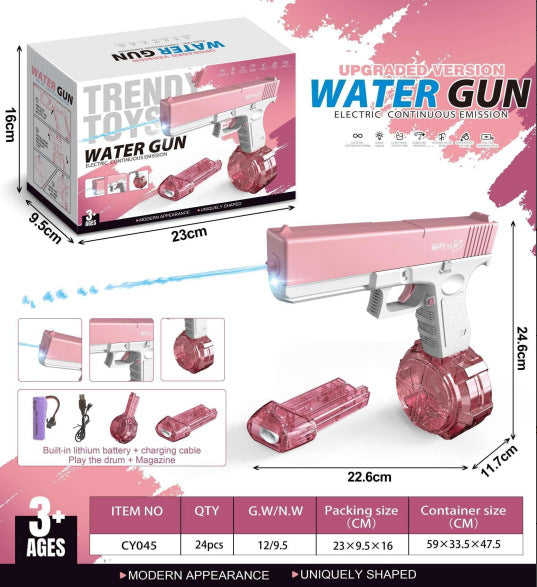 Pistola de agua automática recargable, gran capacidad