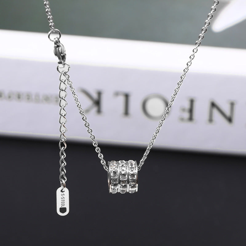 Titanium Steel Roman Numeral Necklace — Luxury Non-Fading Minimalist