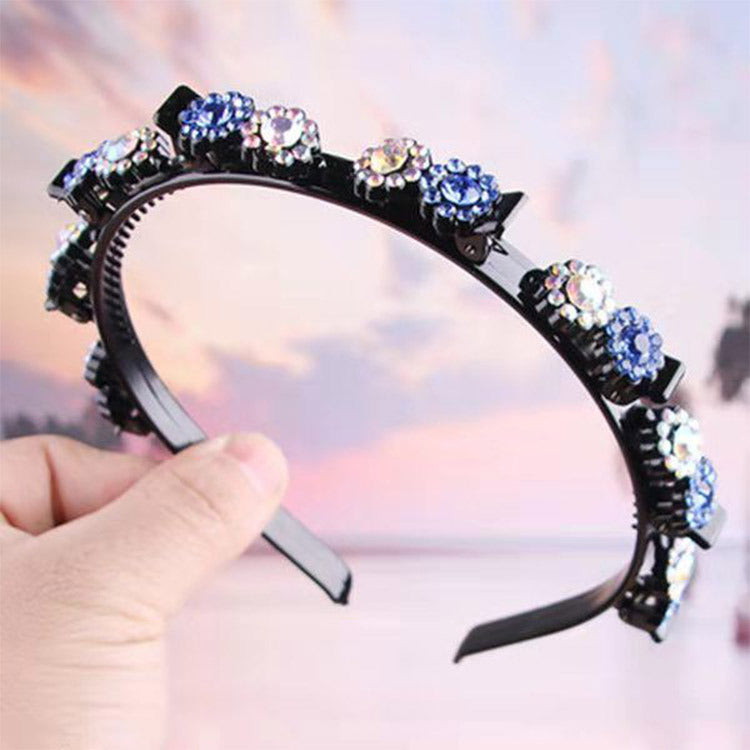 Sunflower rhinestone broken hair headband
