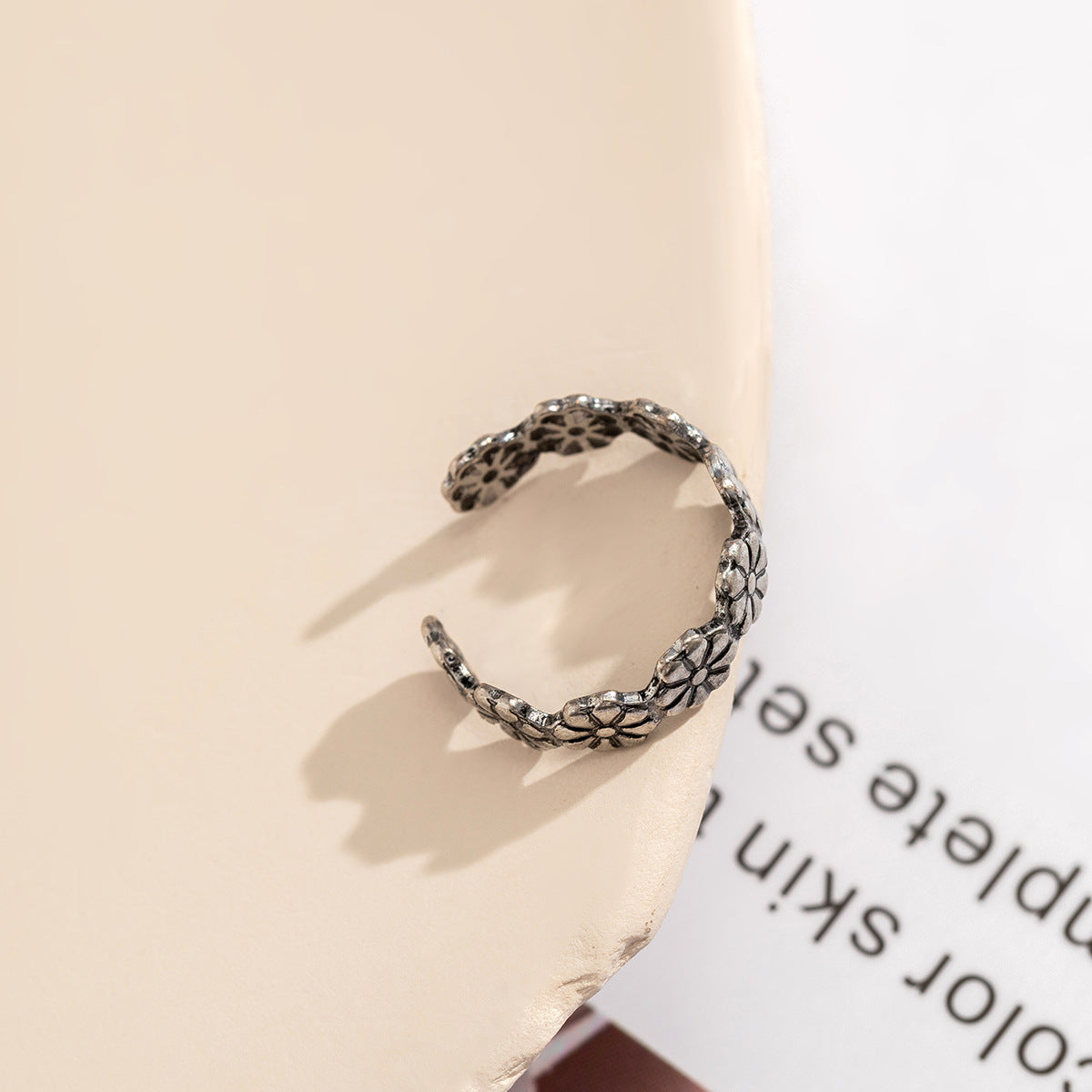 Star Moon Leaf Rhinestone Ring
