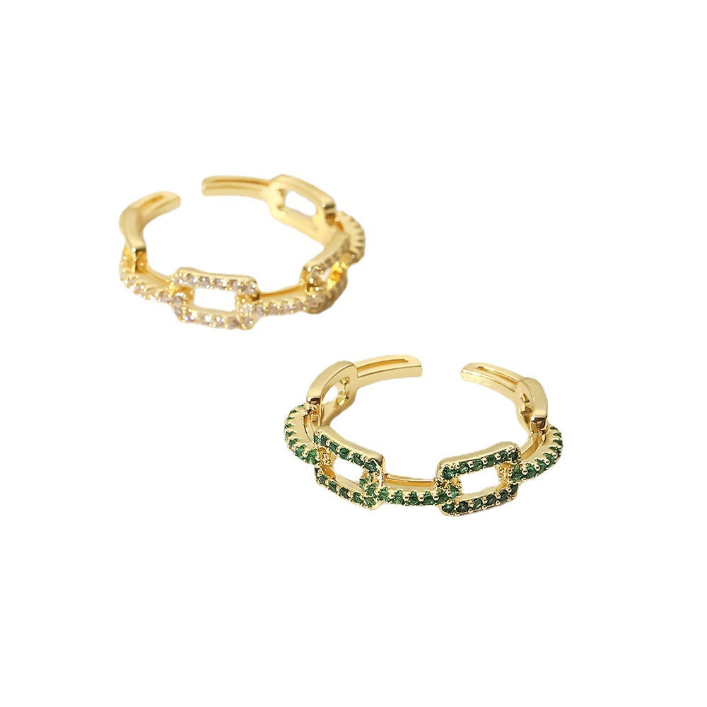 18k gold plated copper open ring