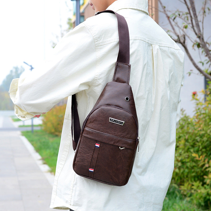 Waterproof pu breast bag