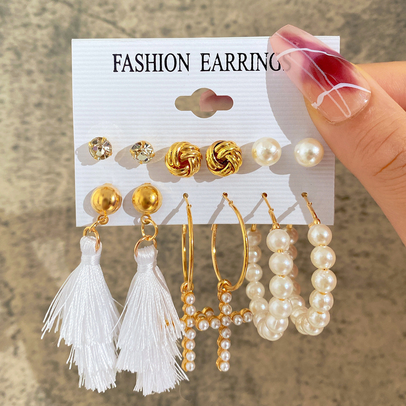 Acrylic Earrings Set 6 Pairs