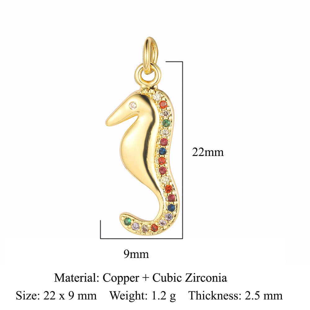 Star Tree of Life Horseshoe Iron Copper Zircon Pendant