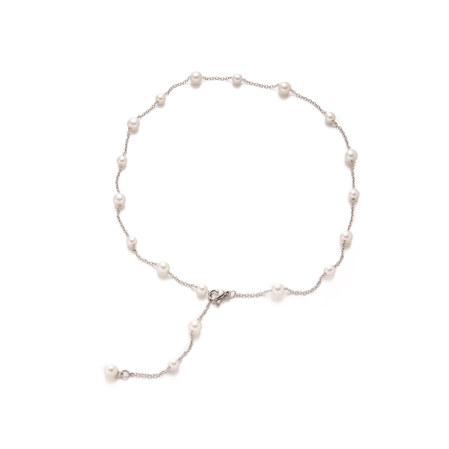 Titanium Steel Gypsy Star Pearl Necklace for Women