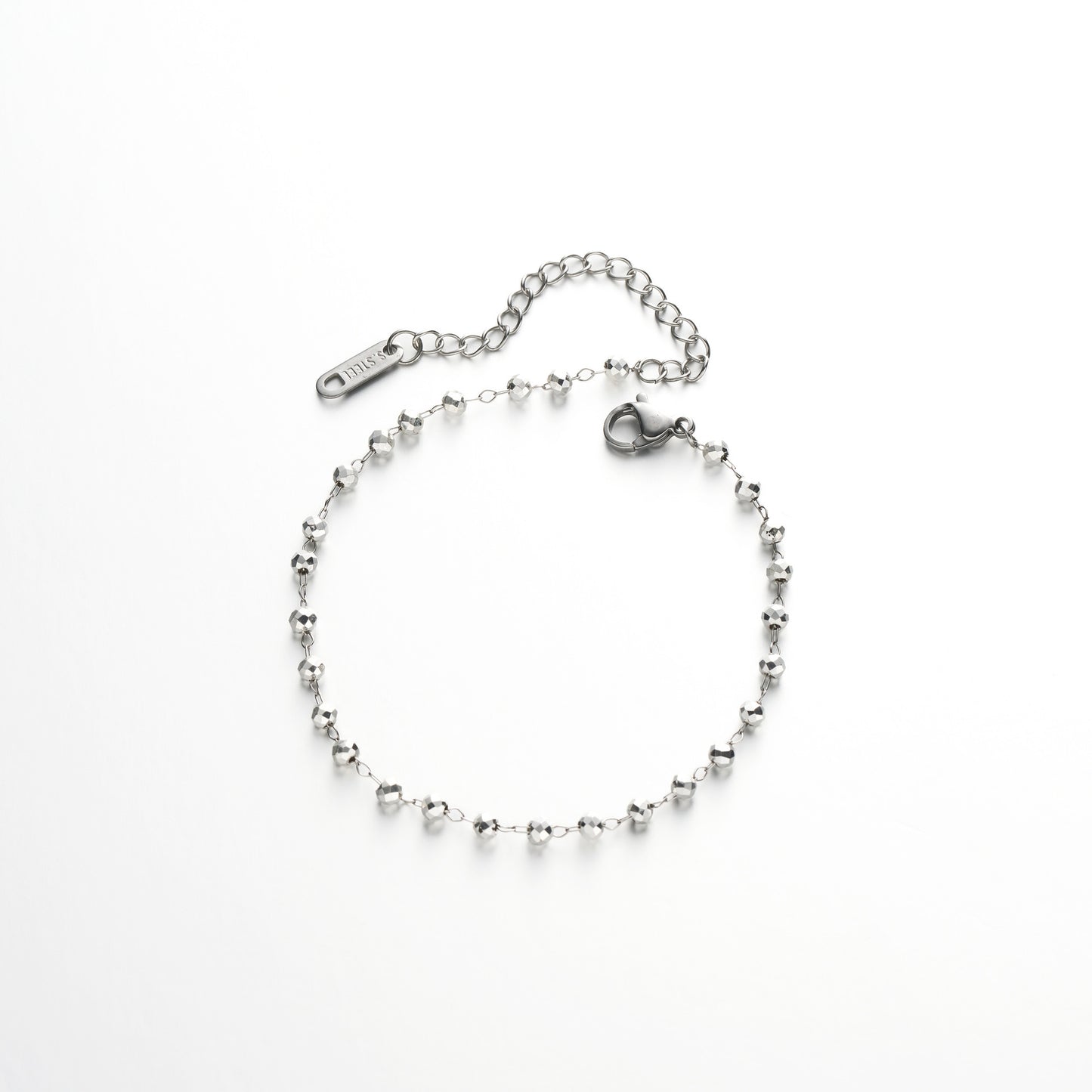 Women's Titanium Steel and Natural Stone Bead Bracelet — Water-Resistant, Non-Fading