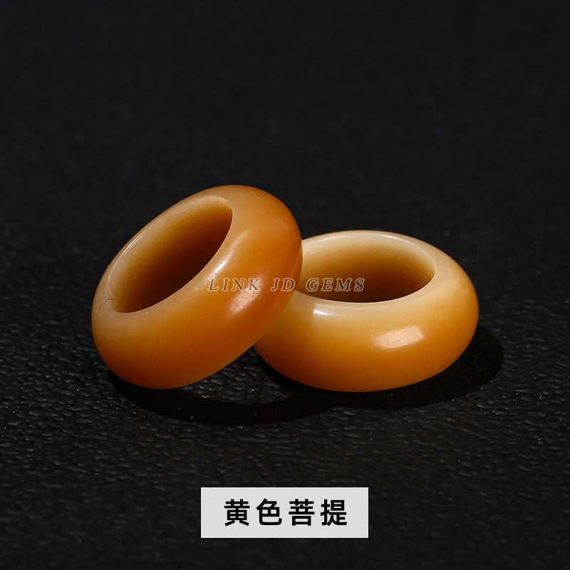 Cuentas sueltas de raíz de Bodhi de jade blanco con semillas originales de loto