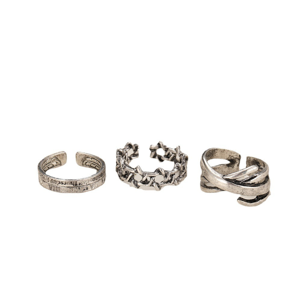 Hexagram Open Ring Set (3-Piece)
