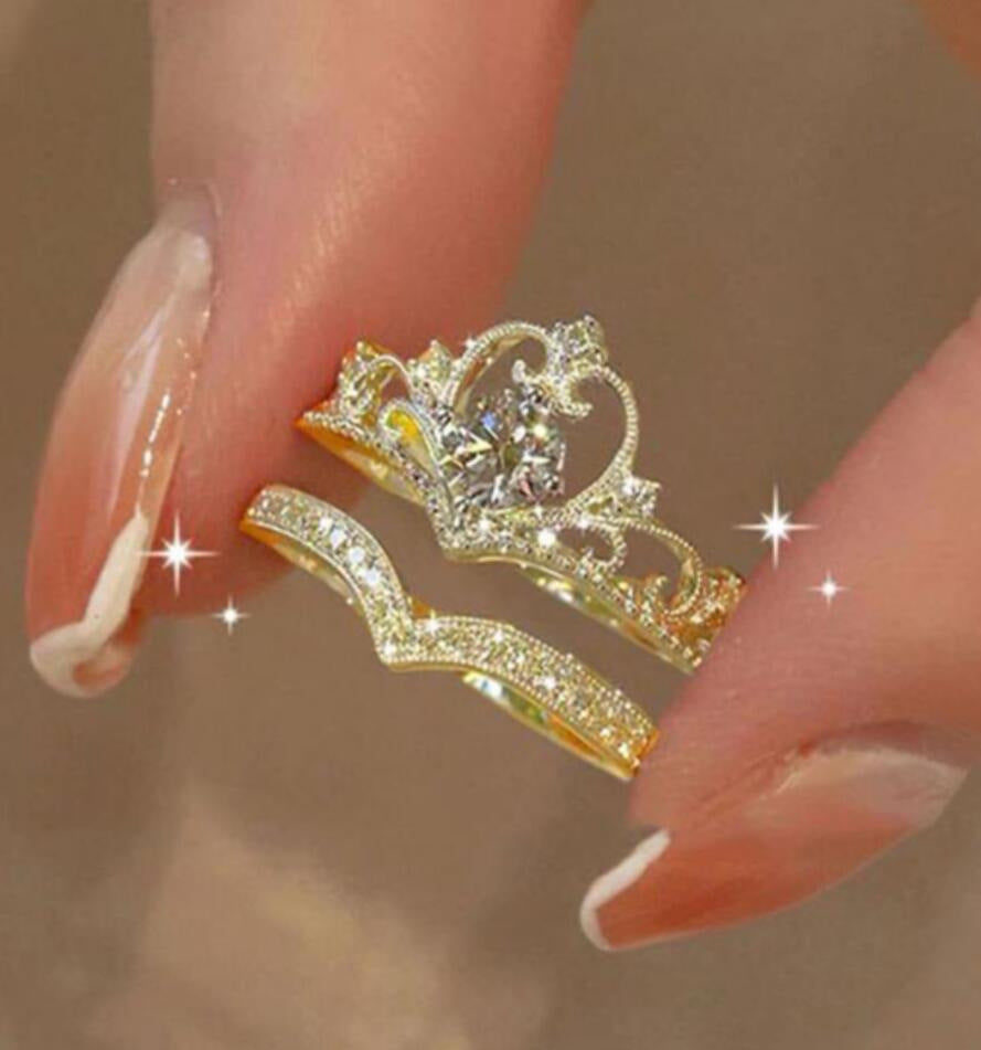 Wedding ring set 2 pieces