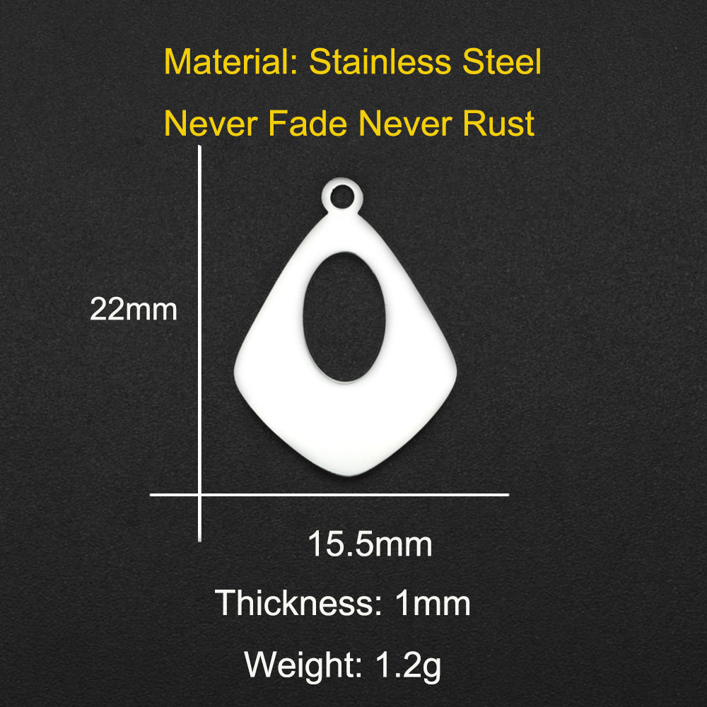 5 pcs/pack Pentagram DIY stainless steel geometric pendant