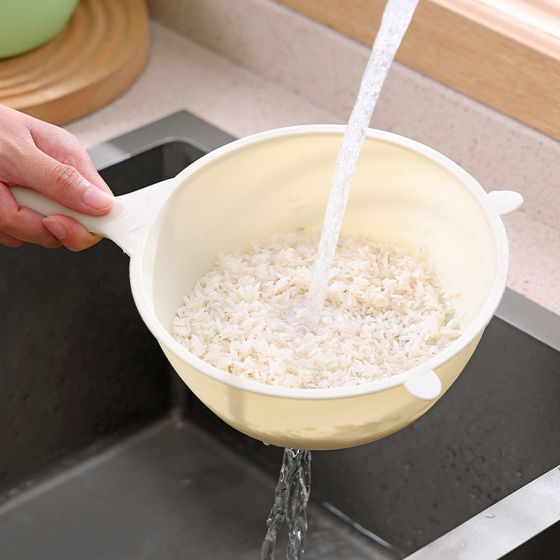 Cuchara de plástico para lavar arroz, colador multifunción