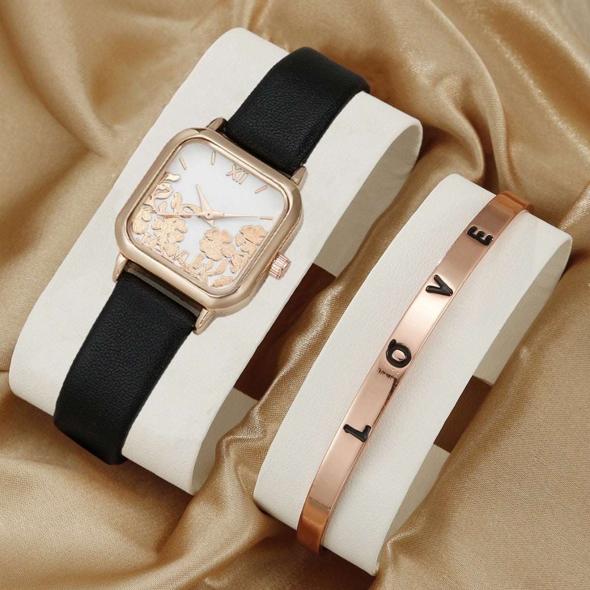 Quartz Watch LOVE Bracelet Set