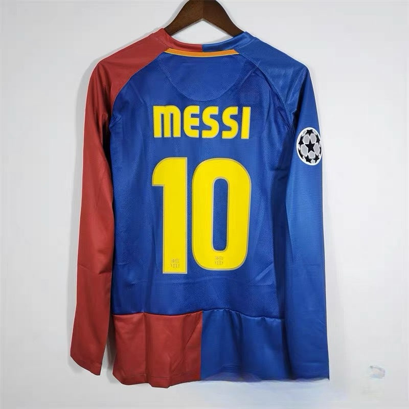 08-09 Barça 10 Messi Eto'o 14 Henry Xavi Iniesta Camiseta retro local/visitante