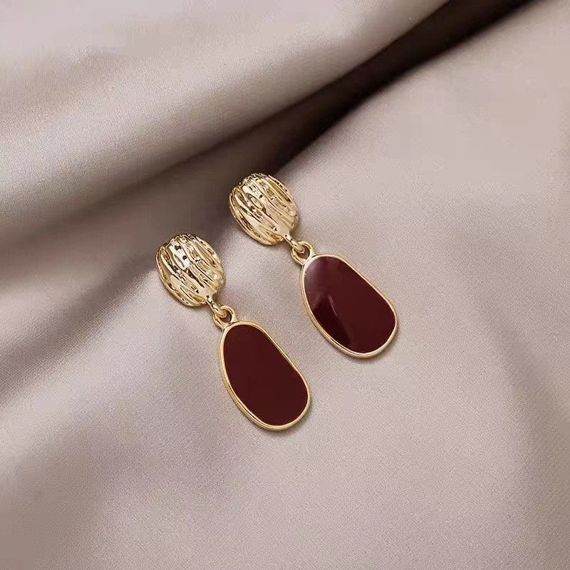 Pendientes retro rojos