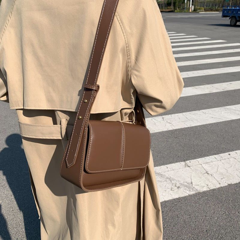 Bolso de mensajero casual retro pequeño bolso cuadrado