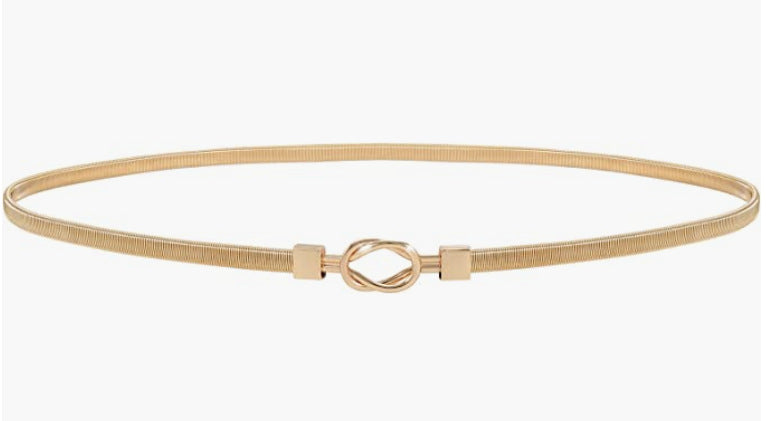 Gold elastic waist chain decoration