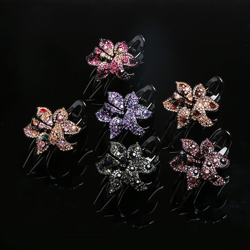 Rhinestone large grab Korean hair reel