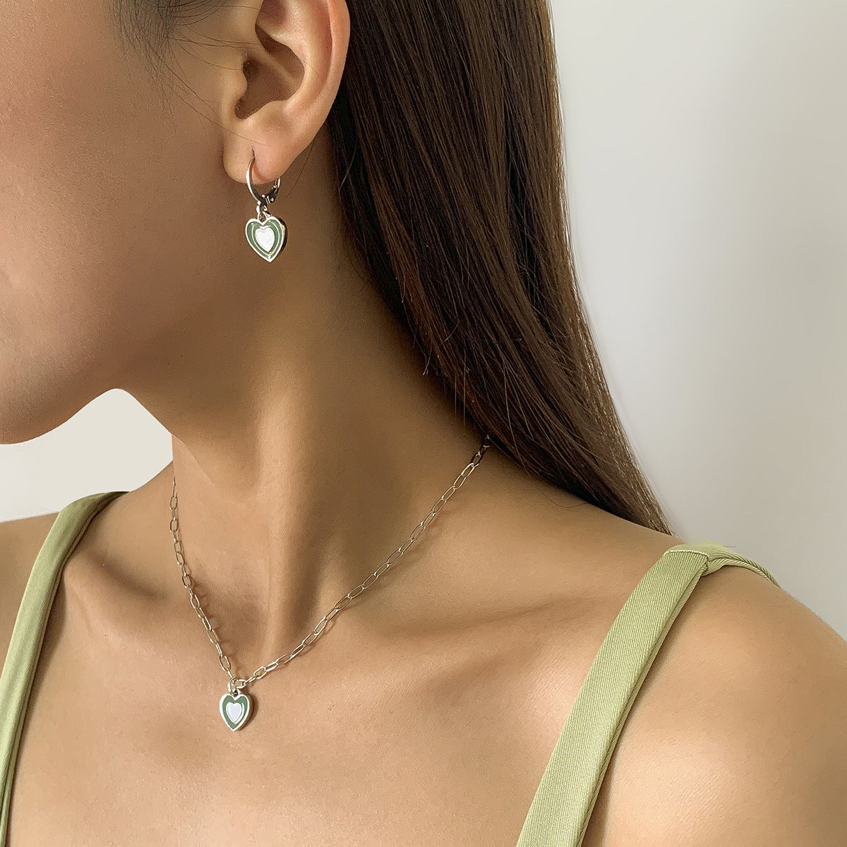 Conjunto de collar de cadena hueca