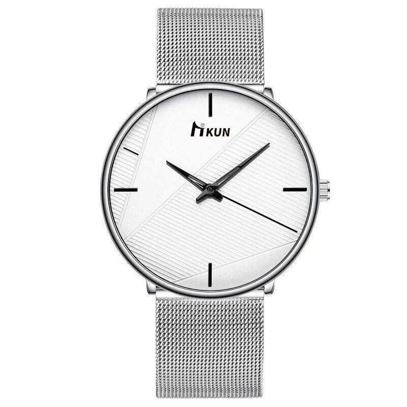 British style men's casual mesh belt watch