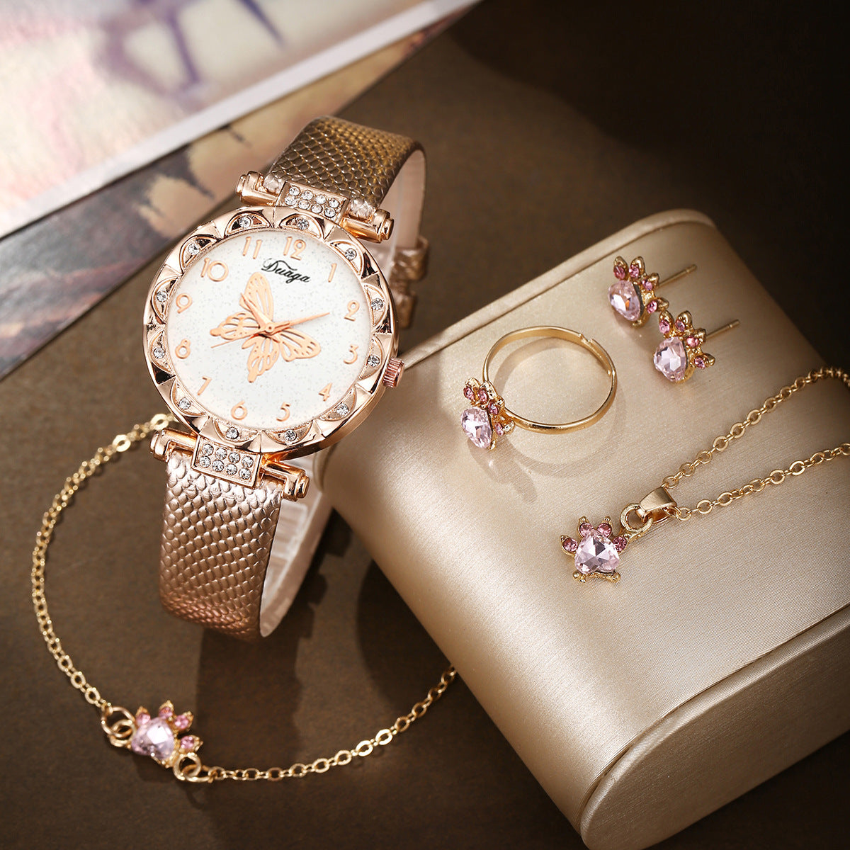 Snake belt watch jewelry set wholesale