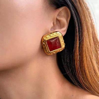 Pendientes cuadrados martillados