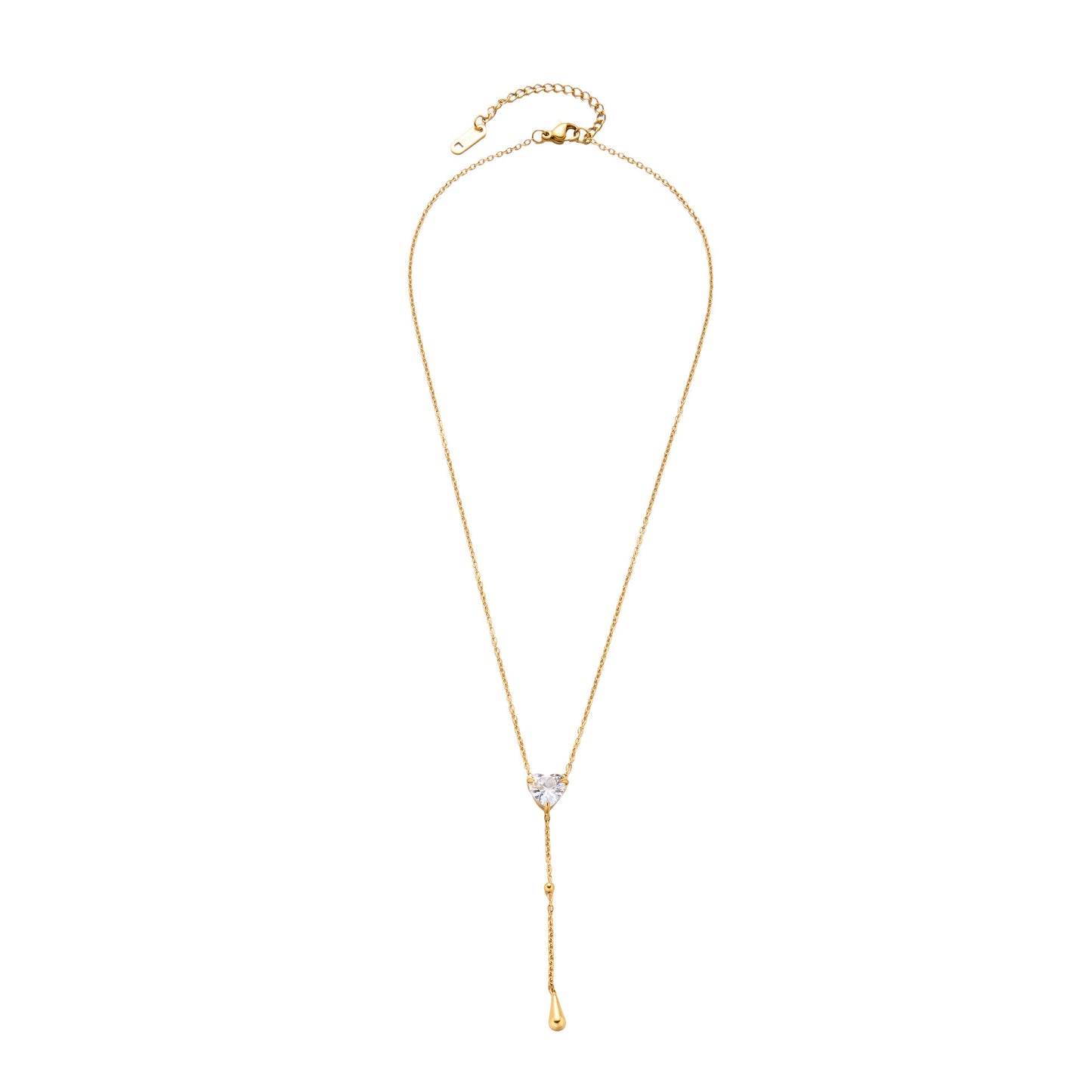 Love Zircon Tassel Necklace
