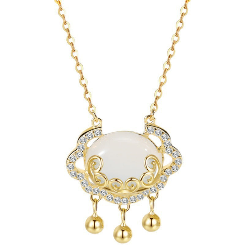 18K rose gold titanium steel necklace