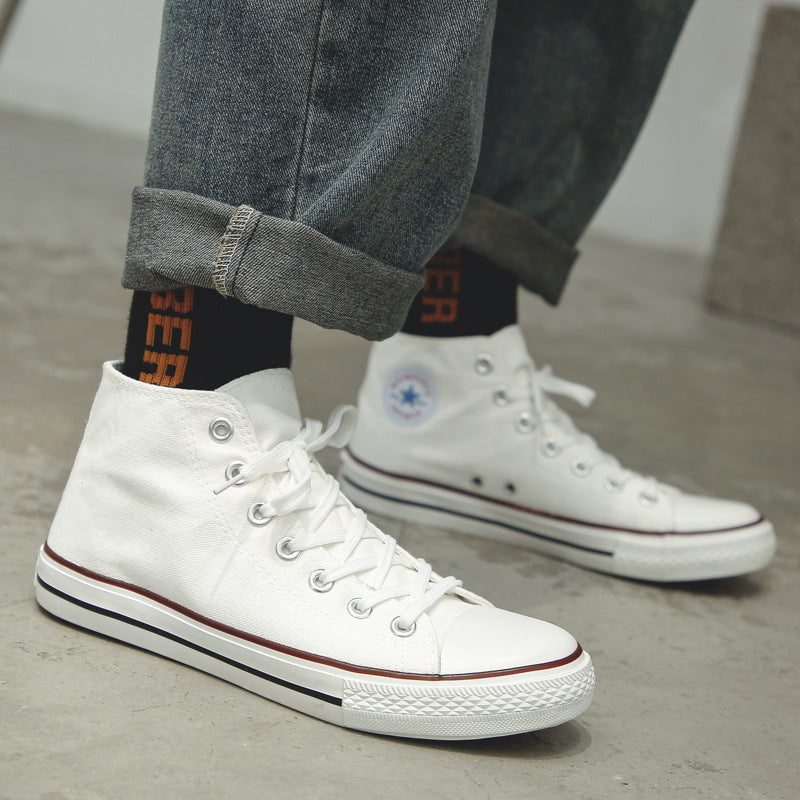 1 Zapatos de lona clásicos para hombre, estilo coreano, informal unisex